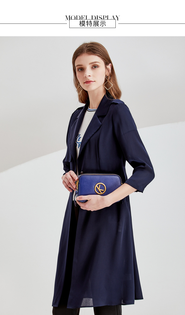 Koradior / 珂莱蒂尔 2019 hè mới áo khoác mỏng phần giữa thời trang mỏng - Trench Coat áo khoác thể thao nữ