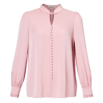 (Acetate fabric) Kelaidi early autumn new elegant temperament design long-sleeved acetate shirt womens tops
