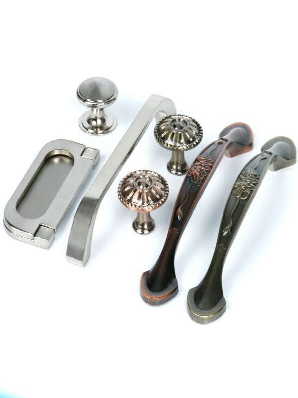 Drawers Handle Cabinet Wardrobe Door Alloy handle Alloy Handle Green Ancient Bronze Modern Brief Invisible single-hole Double-hole Distribution Screw-Taobao