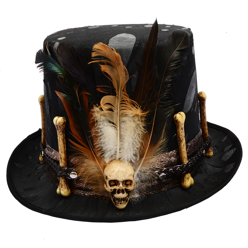 Halloween Diablo Hat Rock Skull Tide Hat Bar Party High Barrel Clown Ball Ghost Festival Hat