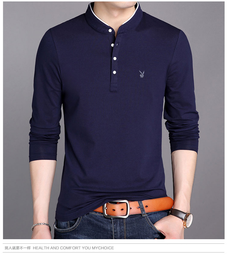 Đặc biệt hàng ngày Playboy mùa hè nam dài tay cotton mỏng thể thao giản dị Áo sơ mi POLO nam phù hợp với áo thun áo thun nam tay lỡ