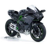 Kawasaki, мотоцикл, реалистичная игрушечная машина, металлическая модель автомобиля со светомузыкой для мальчиков, HR2V