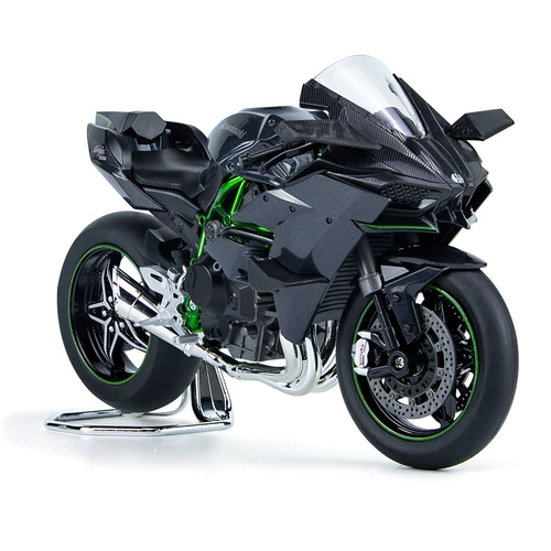 Kawasaki, мотоцикл, реалистичная игрушечная машина, металлическая модель автомобиля со светомузыкой для мальчиков, HR2V