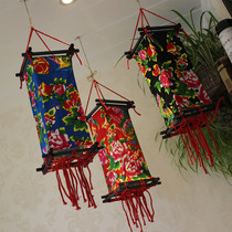 Ethnic style handmade fabric lampshade creative restaurant Lantern Inn farmhouse bar decoration pendant art lighting