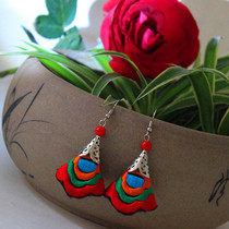 Ethnic style fabric earrings accessories fashion womens new drop earrings original design vintage earrings batch zero