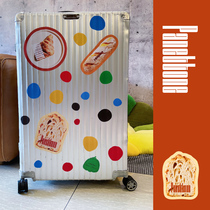 Baguette Toast Large Luggage Suitcase Sticker Waterproof Removable Personalized Creative Waterproof Trendy Brand Cool Sticker