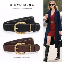 Decorative wide fashionable women's belt genuine leather girdle coat belt for women 2026 new style simple versatile pants accessories