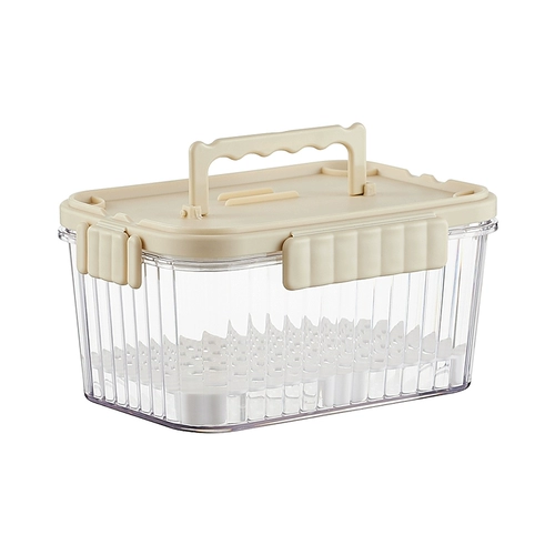 Ящик для свежих продуктов со встроенным ящиком для льда, небольшой передвижной холодильник, переносной лоток для пищевого льда, ящик-холодильник, герметичный ящик.