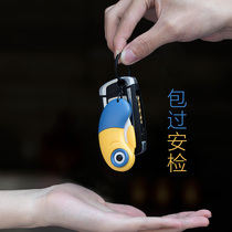 Cuteda ceramic knife Fruit knife Folding cartoon small yellow knife Ultra-small knife Mini security portable cute