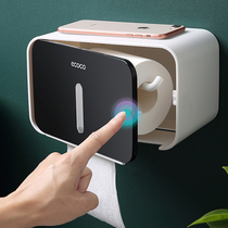 Toilet paper box Toilet paper towel toilet paper shelf Wall-mounted household non-perforated creative waterproof pumping paper roll paper tube