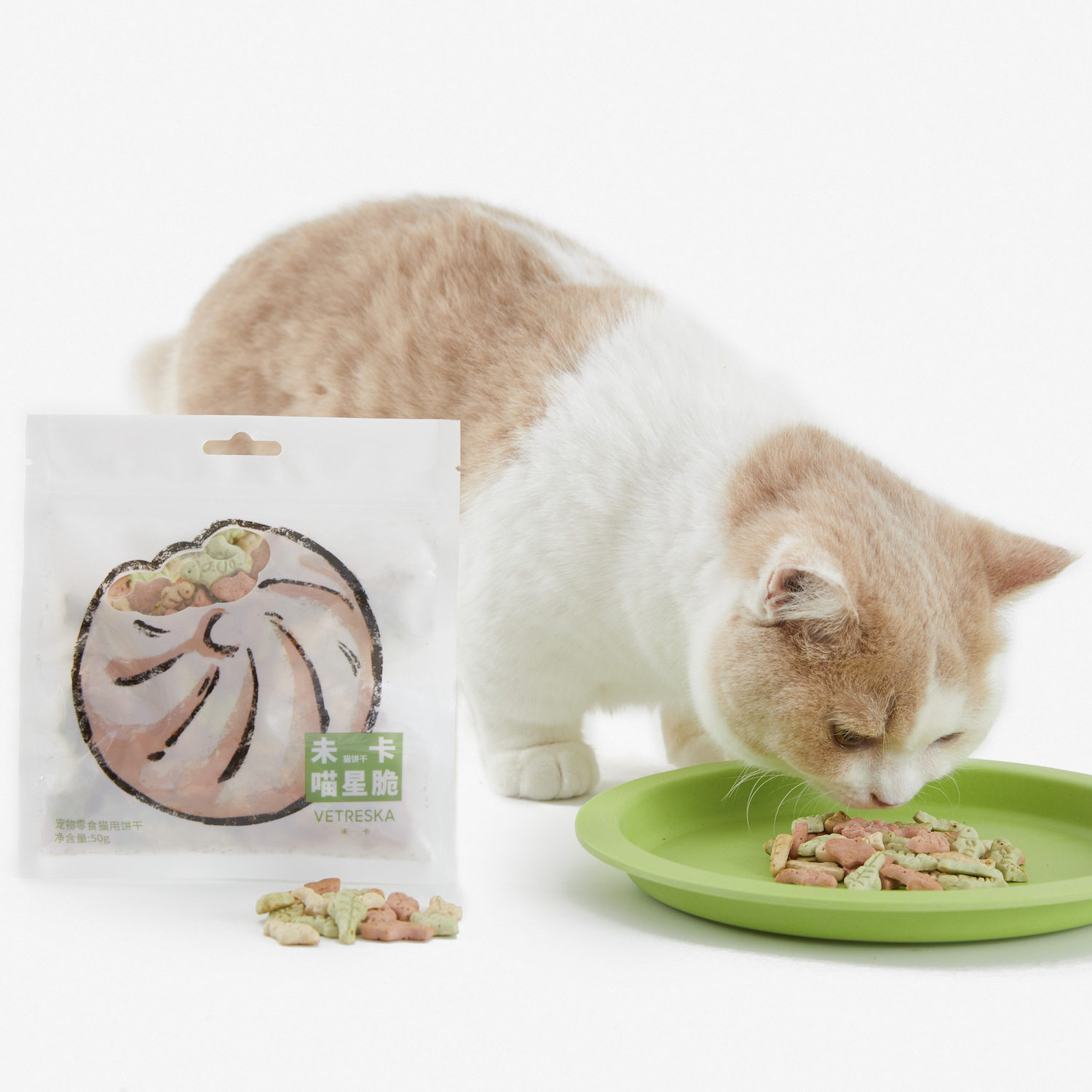 Uncarded cat freeze-dried pet snacks cat and dog food small fish fattening hair cheeks egg yolk beautiful hair chicken