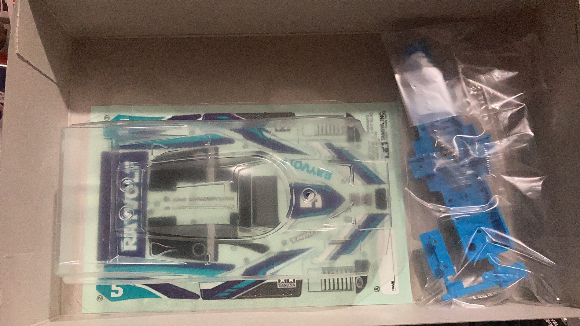 Tiangong TAMIYA 4WD Sky Blue Thunder Wolf V Sold Transparent Soft Shell 95572 Stock