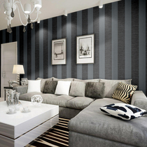Simple Nordic Black gray striped non-woven wallpaper fashion bedroom living room wallpaper corridor aisle Joker wallpaper