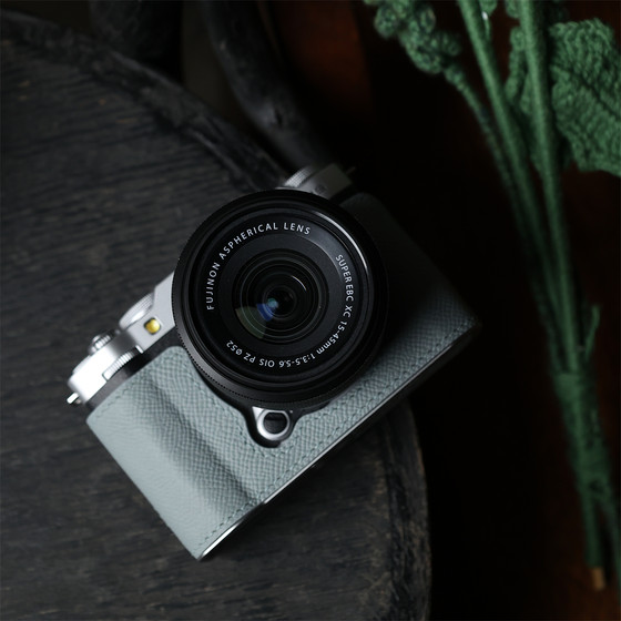 캠인 Fuji XM5 카메라 보호 커버 정품 가죽 X-M5베이스 카메라 가방 가죽 쉘 하프 세트