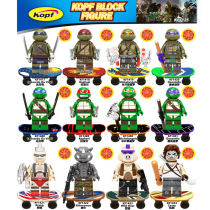 Ninja turtles compatible with Lego peoples puck skateboard Casey Da Vinci Raphaël rhino Casey Puzzle Assembly Building Blocks