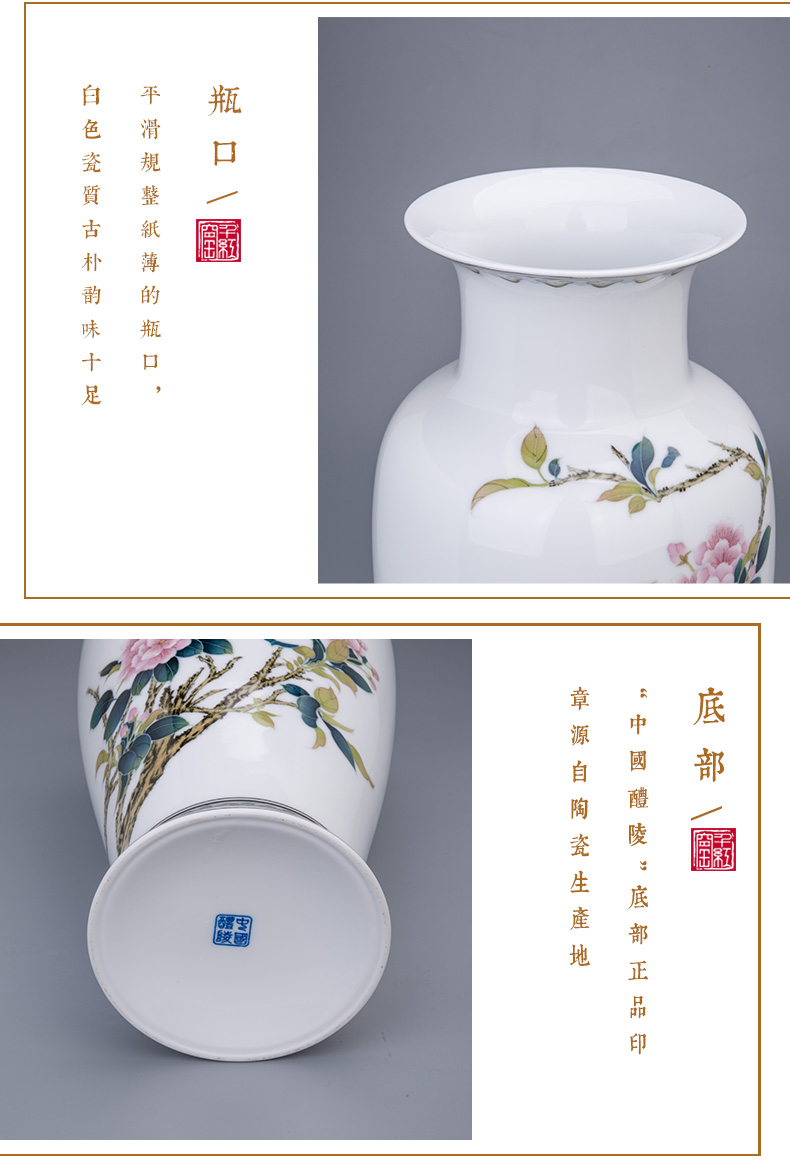 Hand - made under the glaze color liling porcelain vase contracted style living room TV cabinet household adornment handicraft furnishing articles