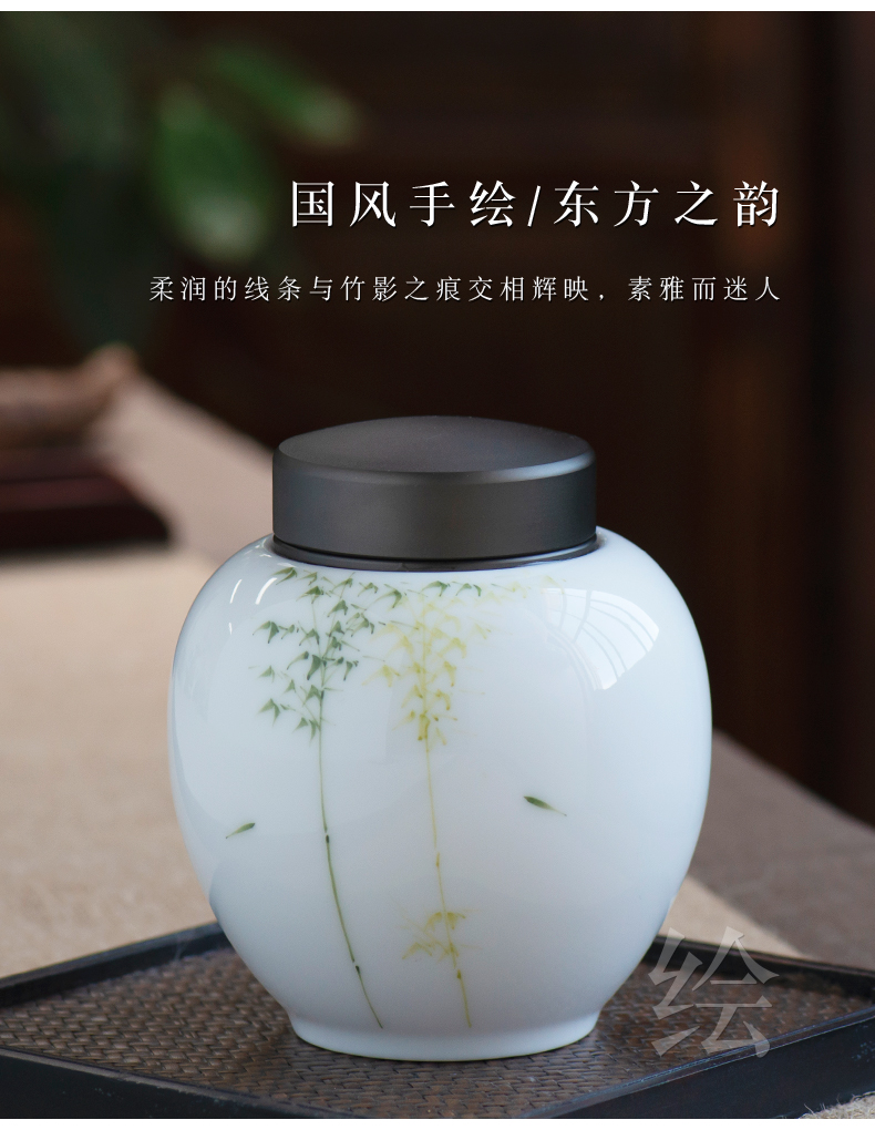 Tea pot ceramic seal tank portable creative move fashion POTS wooden box packaging, storage tanks trumpet