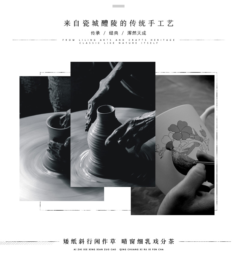 Thousand red up hand - made kung fu master sample tea cup ceramic cups cup personal cup single cup white porcelain bowl liling porcelain