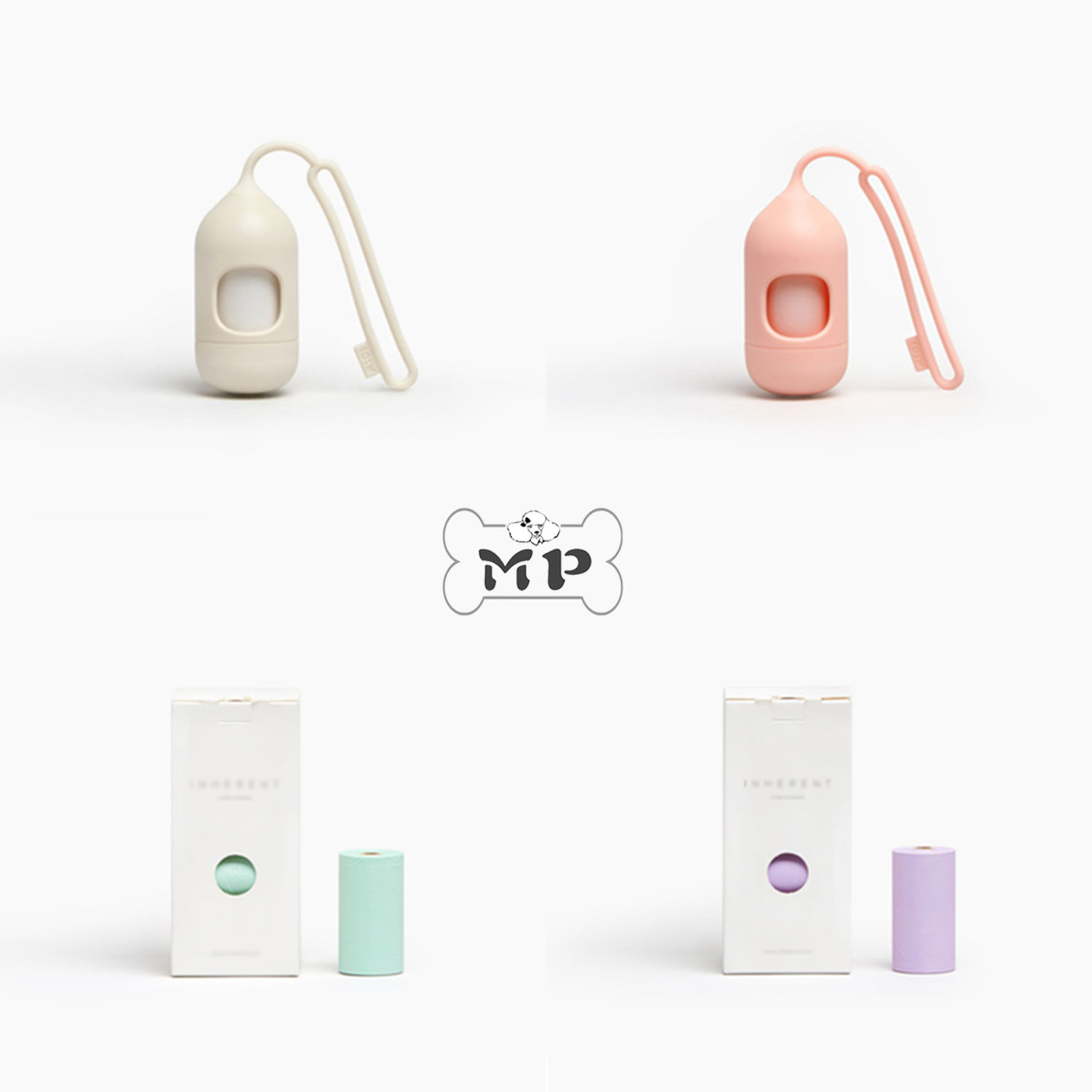 Spot ~ Korea Imports Inherrent Pet Walking Dog Macaron ten poop bag garbage bag containing bag