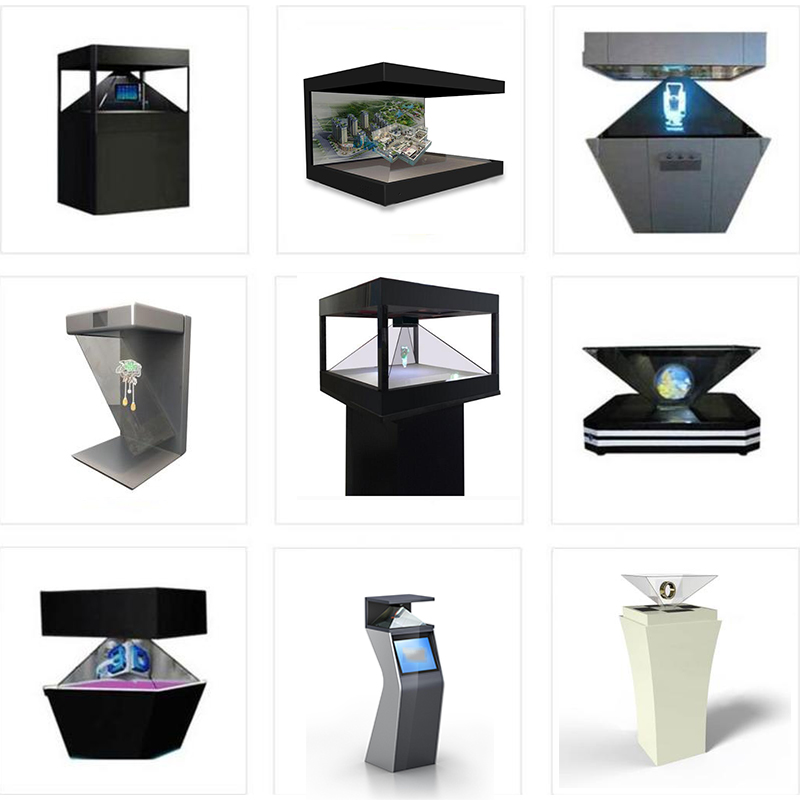 180270360 Degrees LED Holographic Display Cabinet Three-dimensional Mirage Imaging 3d Interactive projection Pyramid