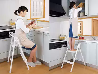 Japanese home two-step folding ladder bench climbing ladder portable two-step