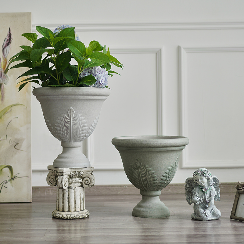 Globe Queen Basin Flower Pots Eu Style Home Gardening Indoor outdoor resin material flowers Green Planting Potted Plant