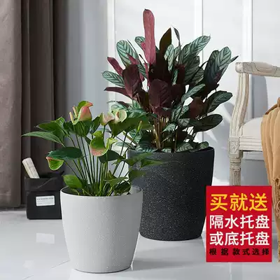 Imitation cement resin potted golden ge orchid flower pot Plastic creative personality Nordic oversized flower pot extra large tree planting