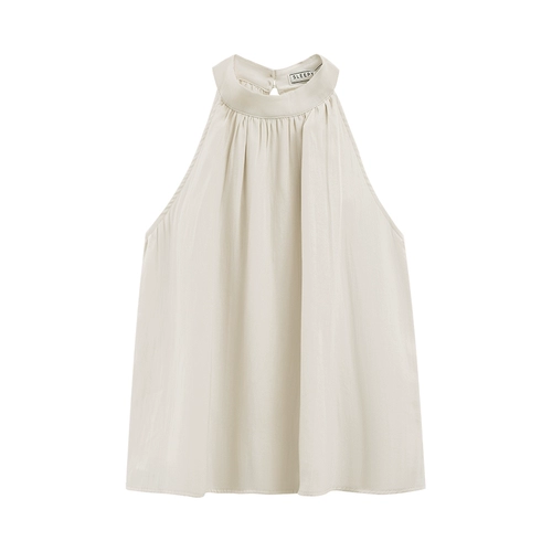 瞌睡兔 Короткая дизайнерская черная майка без рукавов, французский стиль, эффект подтяжки, тренд сезона