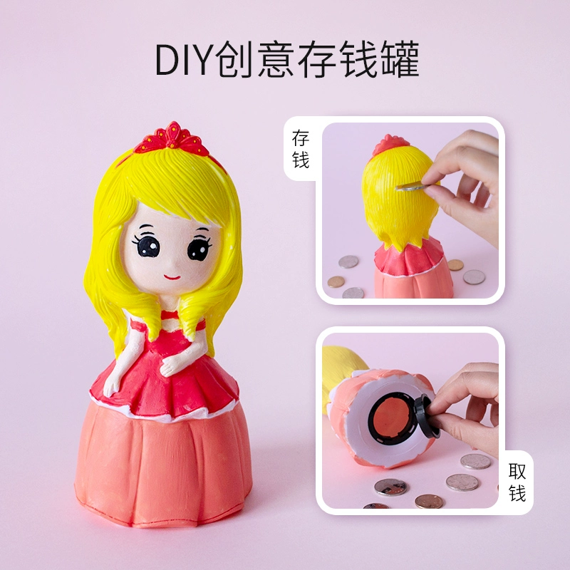 Ka Leyou tự làm búp bê thạch cao phôi trắng trẻ em đồ chơi thủ công silicone graffiti vẽ tranh heo đất kháng chiến nữ - Handmade / Creative DIY mua đồ dùng mầm non tự làm