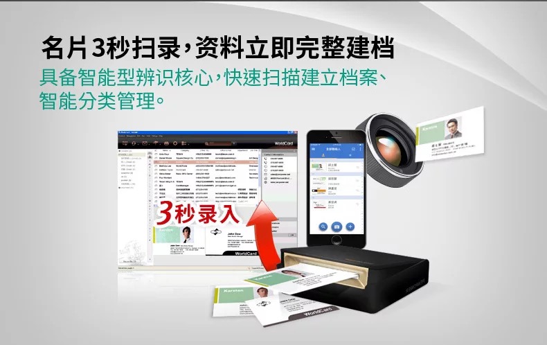 Danh thiếp Mạnh Hạo Wang Jindian phiên bản danh thiếp Máy quét thẻ HD cầm tay máy quét danh thiếp A8 hỗ trợ hệ thống Apple