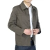 Áo khoác nam trung niên mùa xuân và mùa thu dài tay áo khoác cotton bố giải trí để tăng thêm áo khoác béo 2016
