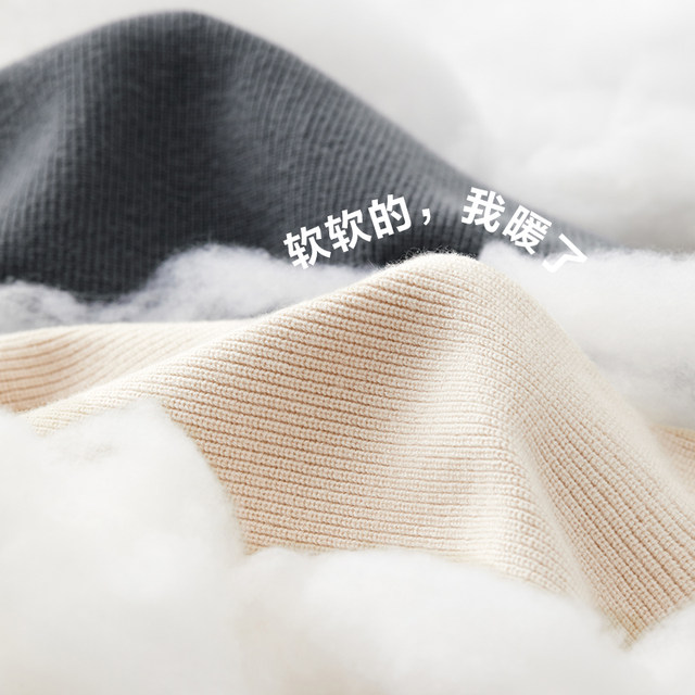 HLA/Heilan House Knitted Sweater 2023 ລະດູໃບໄມ້ຫຼົ່ນແລະລະດູໜາວ ເສື້ອກັນໜາວຄໍສີດຳ ໜາ ໜາ ໃໝ່ສຳລັບຄູ່ຮັກຊາຍ ແລະຍິງ
