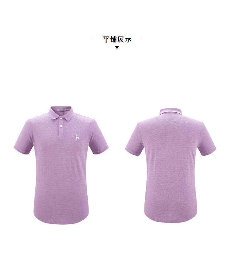 HLA Haishu Nhà net màu thêu ngắn tay T-Shirt 2018 mùa hè mới đơn giản ngắn tay áo polo nam