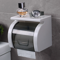  Creative suction cup waterproof toilet tissue box Toilet toilet paper box Hand paper box Wall-mounted roll paper box roll paper rack