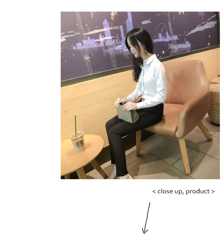 2018 thu mới 150cm ngắn 145cm nữ cộng với size nhỏ XS nhỏ nhắn tay dài hoang dã áo sơ mi không cổ
