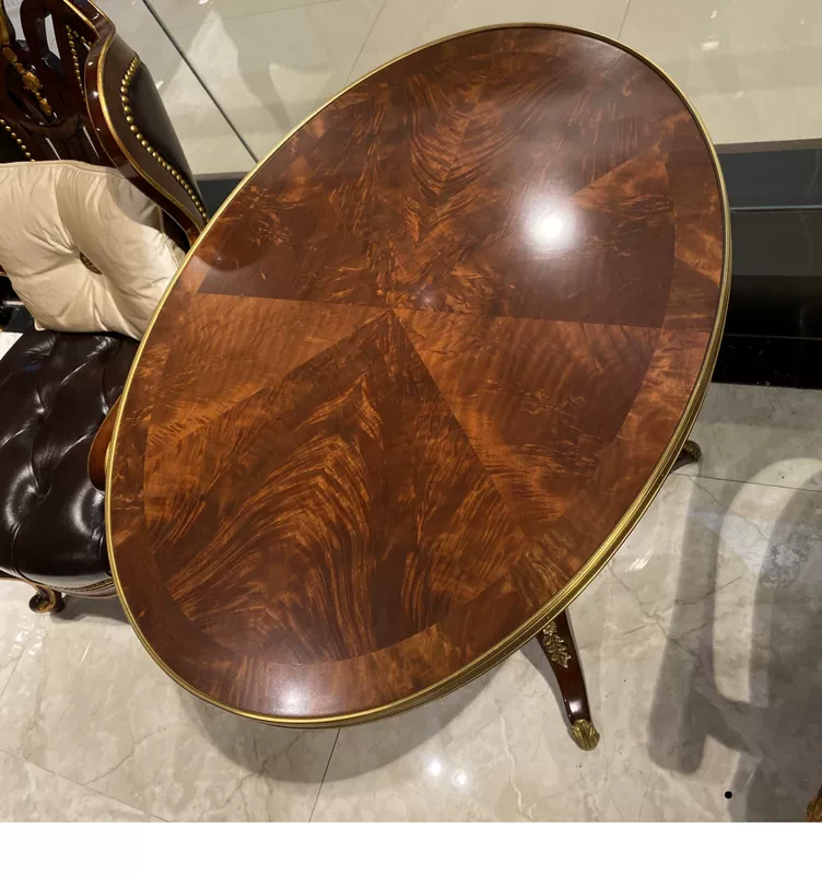 Alexander English Bàn góc phòng khách sofa bàn bên biệt thự đồ nội thất bằng gỗ gụ bằng đồng trang trí điểm TA - Bàn trà