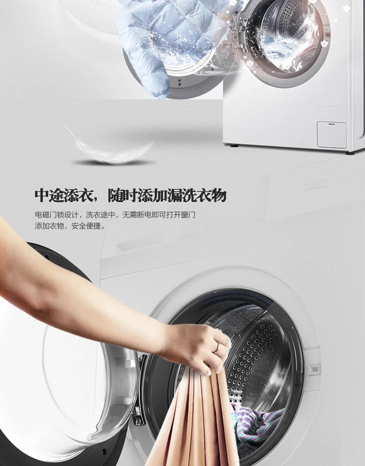 máy giặt diệt khuẩn Máy giặt trống Haier / Haier XQG90U1 tự động chuyển đổi tần số 9kg Máy giặt và sấy gia dụng máy giặt sấy electrolux