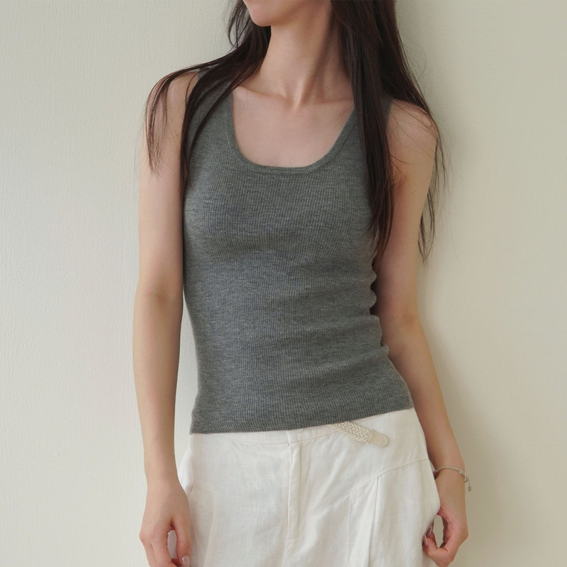 100% Fine-Spun Cashmere Kvss Wide-Strap Vest for Women, Summer Knit Camisole for Outerwear or Layering, Sleeveless 100% Fine-Spun Cashmere Kvss Wide-Strap Vest for Women, Summer Knit Camisole for Outerwear or Layering, Sleeveless