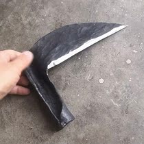 Forged sickle handmade tools mowing grass and thickened agricultural steel sickle straight manganese steel