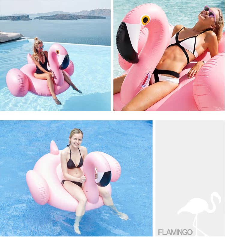 Ban đầu xác thực flamingo bơi vòng người lớn bơm hơi hàng nổi biển gắn phao tắm
