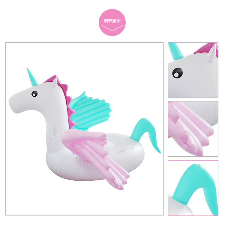 Kẹo bơm hơi nước mới dày Pegasus gắn hàng nổi trẻ em người lớn bơi vòng phao bơi đeo bụng
