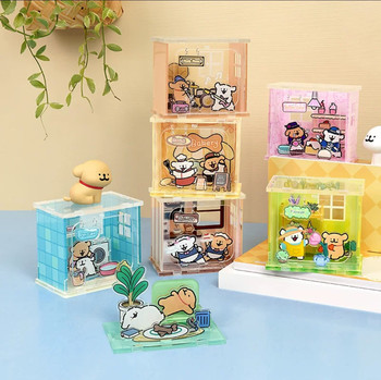 Toi Tuyi Dimension Box Line Puppy Work Diary Blind Box Small Theater Series Ornament Birthday Gift