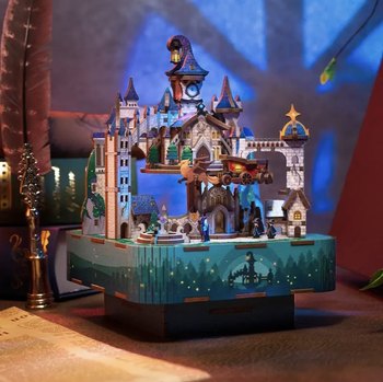 Tongqu Magic Castle Music Box Assembly Handmade Souvenir Three-Dimensional Decorative Ornament Music Box DIY Gift
