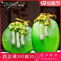 Creative glaze enamel desktop TV cabinet light luxury ornaments porch Hall living room office decoration