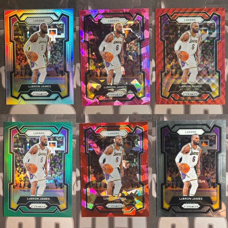 [Lebron James] Nba Star Capannini 2023 Prizm Refraction Little Rainbow Set of Six Cards for Sale Together