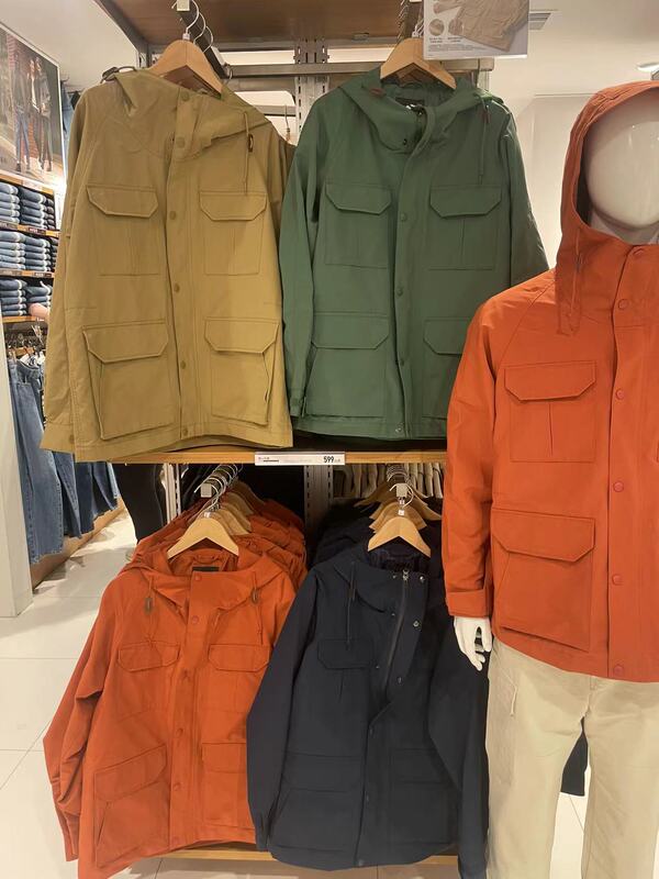 Uniqlo Men'S/Women's Hiking Jacket Durable Waterproof Loose Fit 470048/464026/449619
