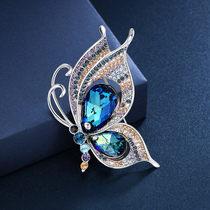 Fashion high-end accessories Korean butterfly brooch female corsage Joker blazer temperament retro luxury atmosphere