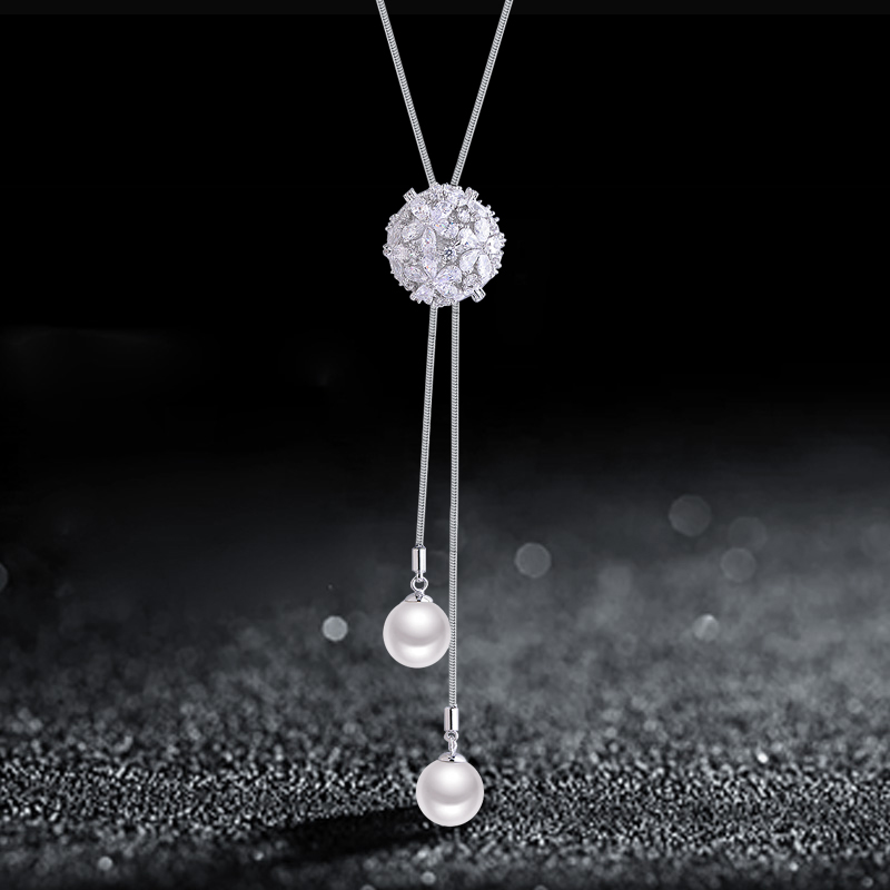 Sweater chain long version of the female atmosphere wild high-grade fashion simple autumn and winter long version pendant jewelry decorative temperament pendant