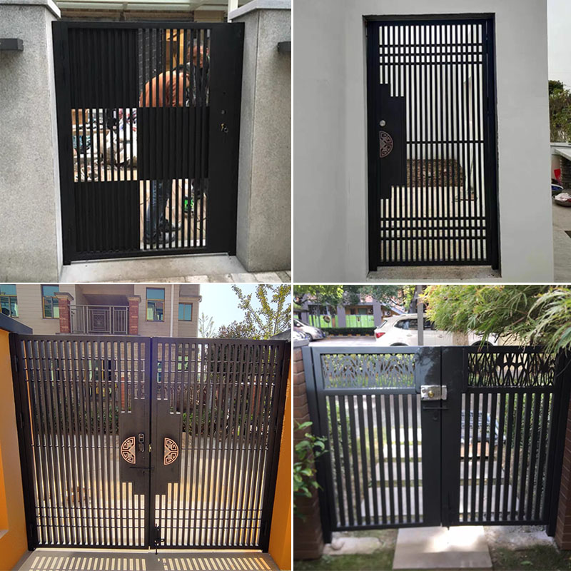 Iron Gate Villa courtyard door modern simple single double switch shutter door community entrance garden fence iron door