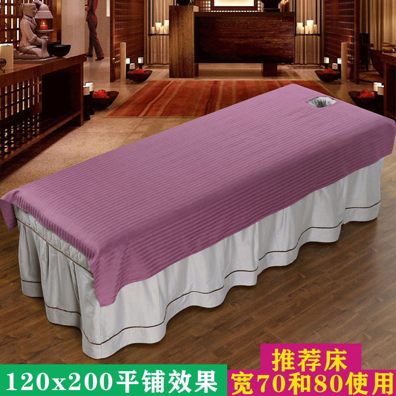 Làm đẹp giường bông đơn giản bông đẹp thẩm mỹ viện massage đặc biệt massage giường trắng tinh khiết với lỗ tấm đơn - Khăn trải giường drap nệm